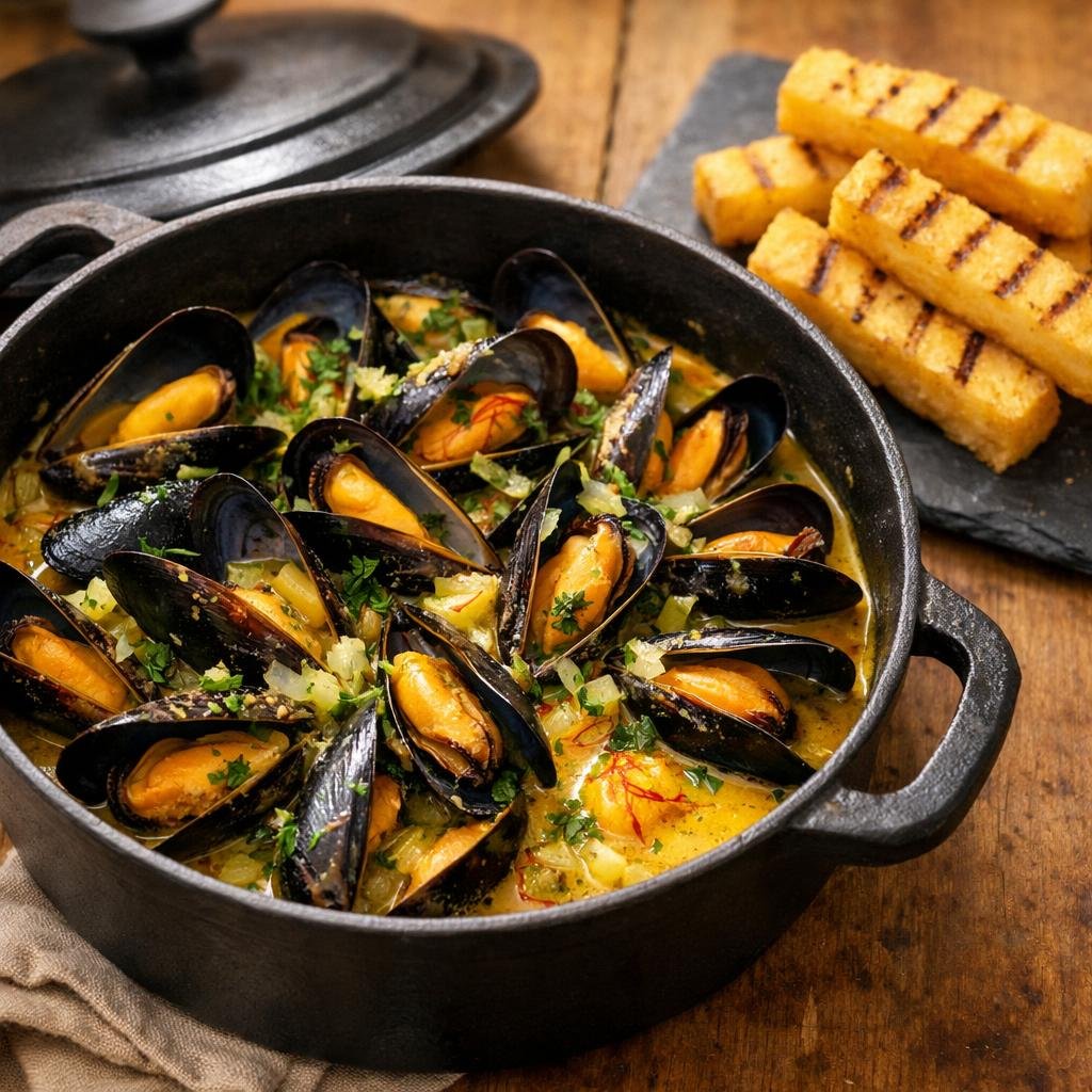 Moules au safran