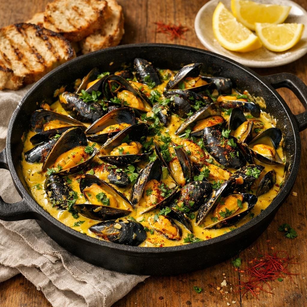 Moules crémeuses