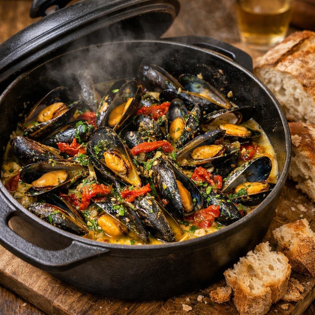 Moules au cidre
