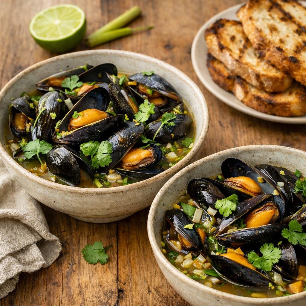 Moules au thé mojito