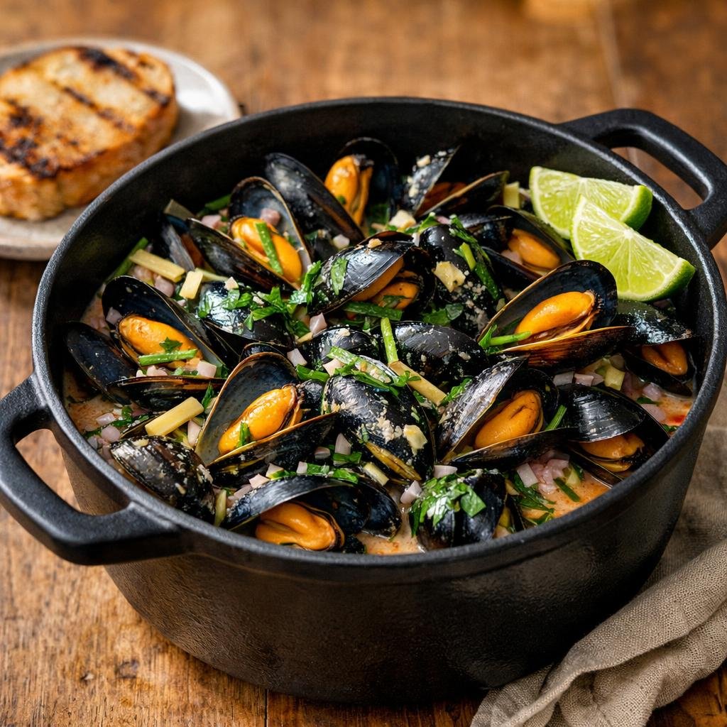 Moules marinières citronnelle