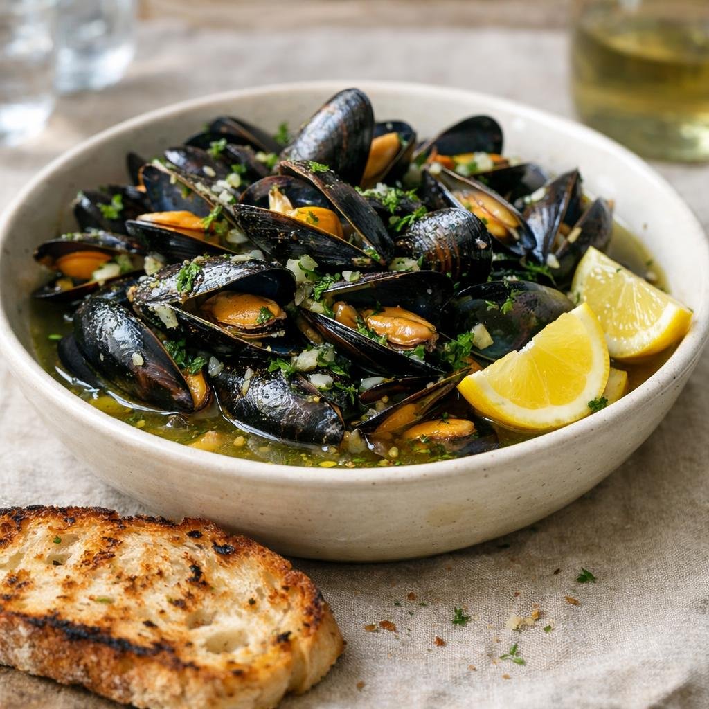 Moules marinières au fenouil