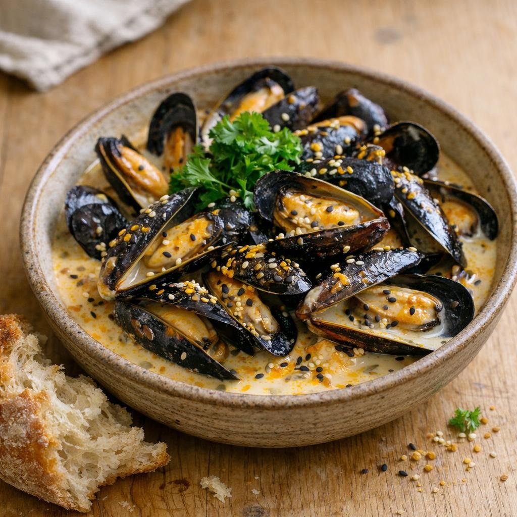 Moules marinières crémeuses