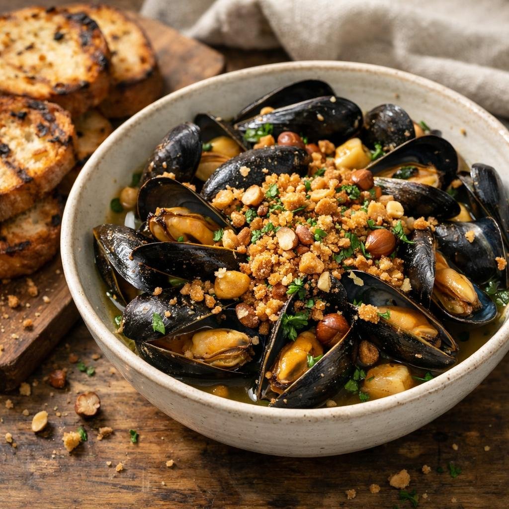 moules marinières noisettes