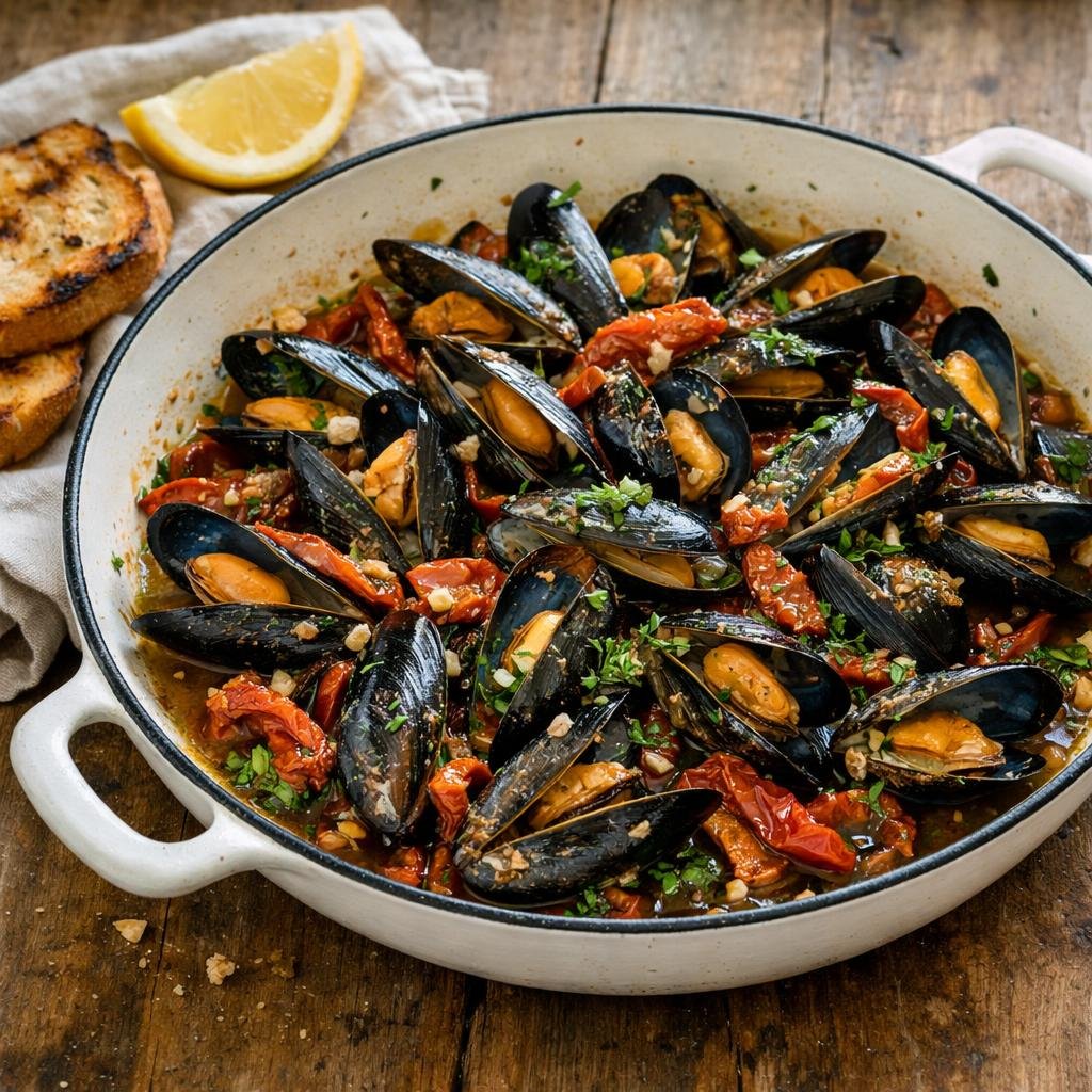Moules mijotées Méditerranée