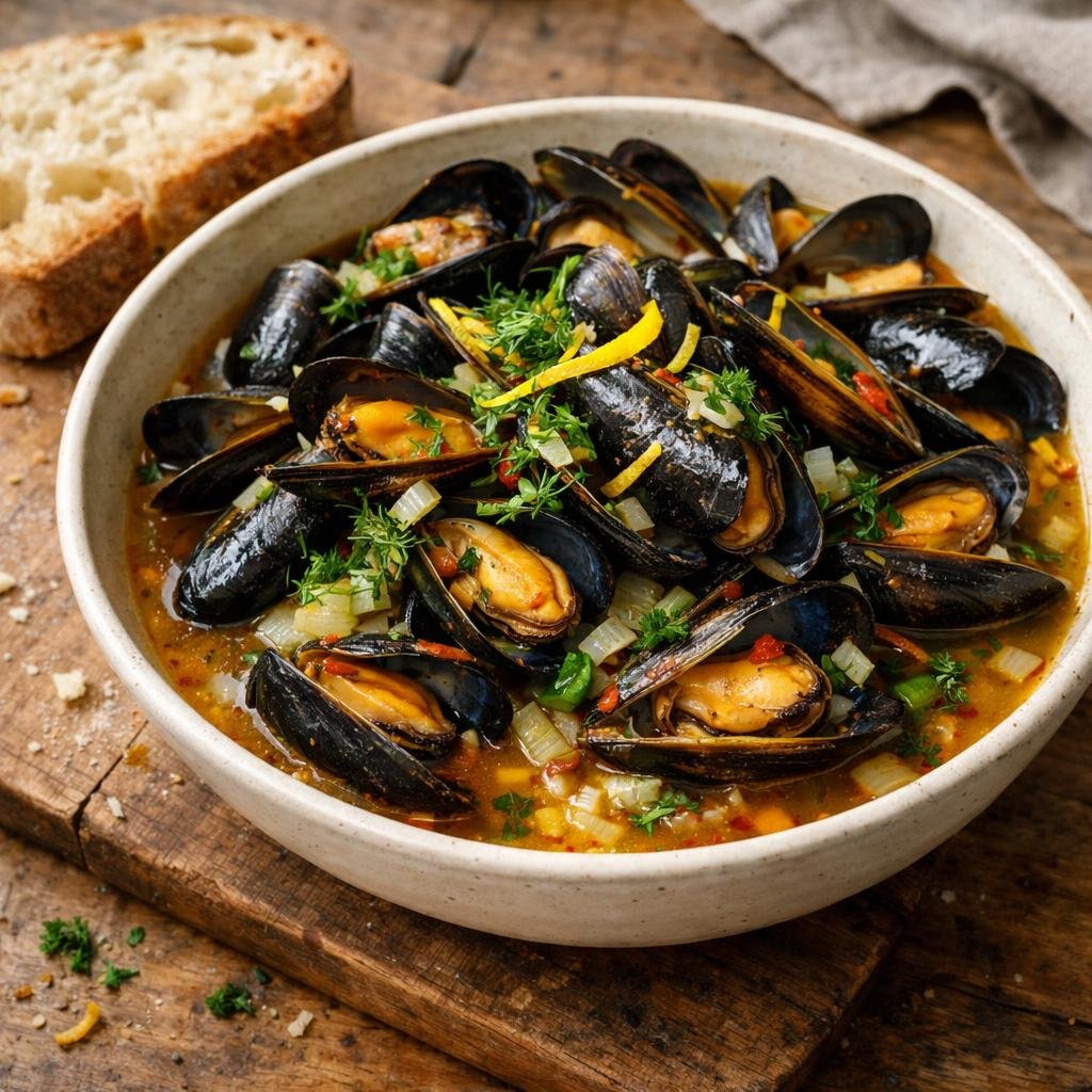 Moules piment citron