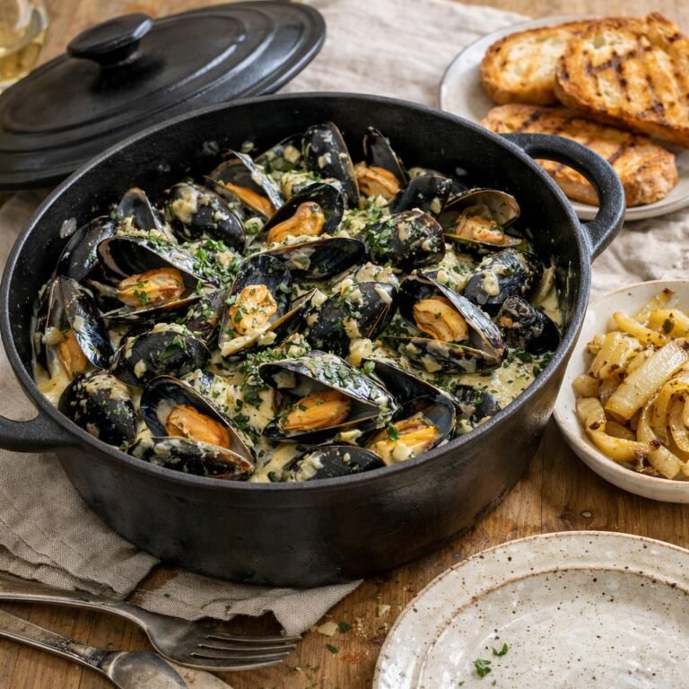moules sauce tartare