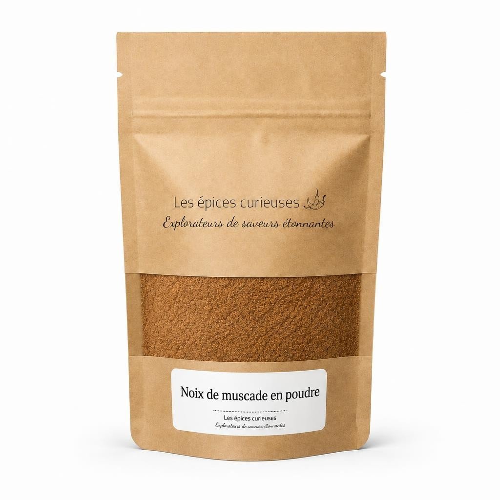 Noix de muscade en poudre - Packaging - Les Épices Curieuses