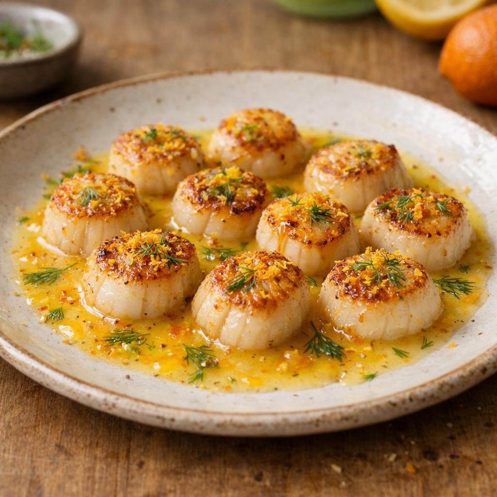 Noix de Saint‑Jacques snackées