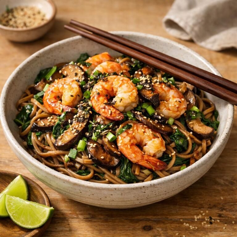 nouilles soba sautées