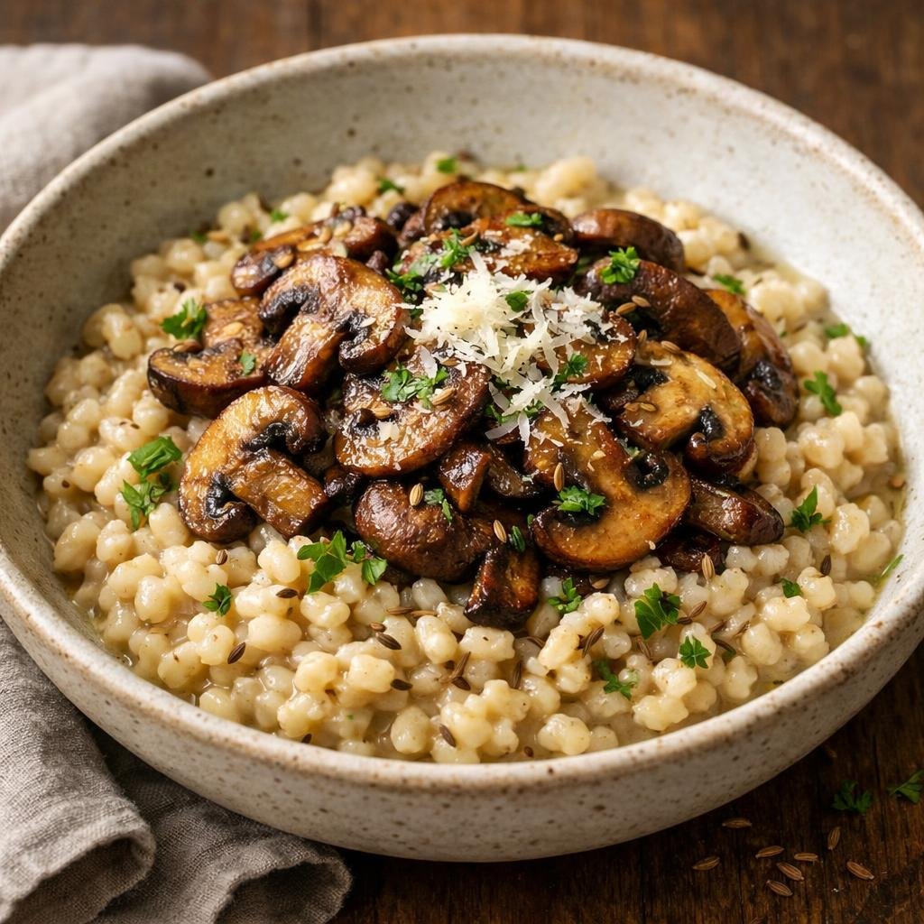 Orge perlée aux champignons