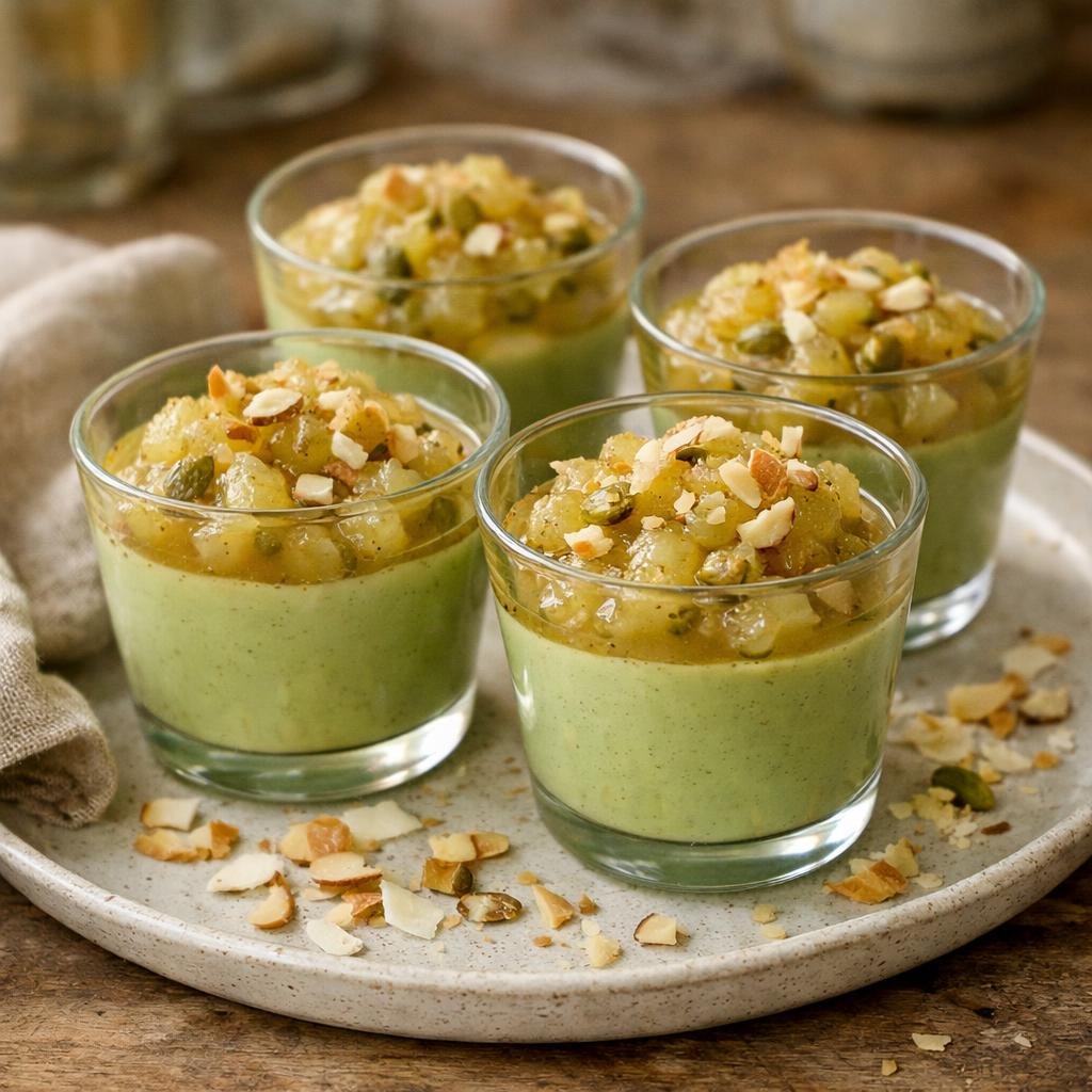 Panna cotta matcha coco
