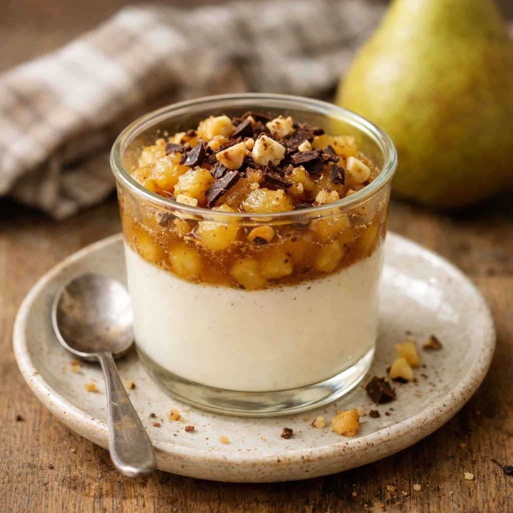 Panna cotta vanille poire