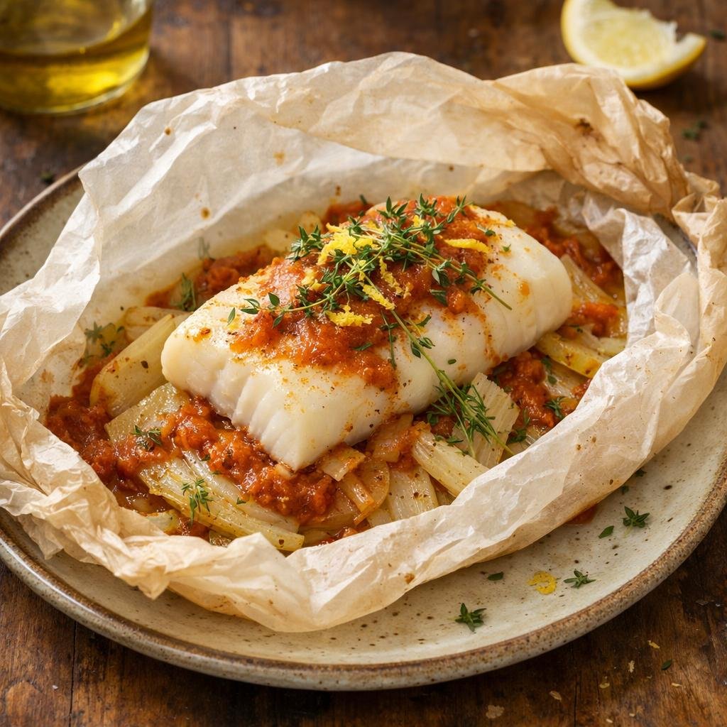 papillote de cabillaud