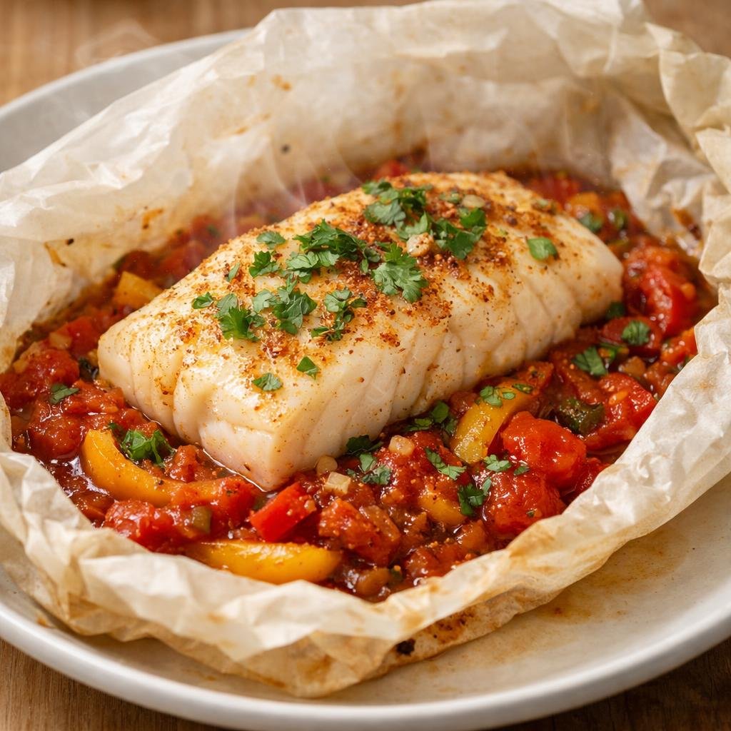 Papillote de cabillaud