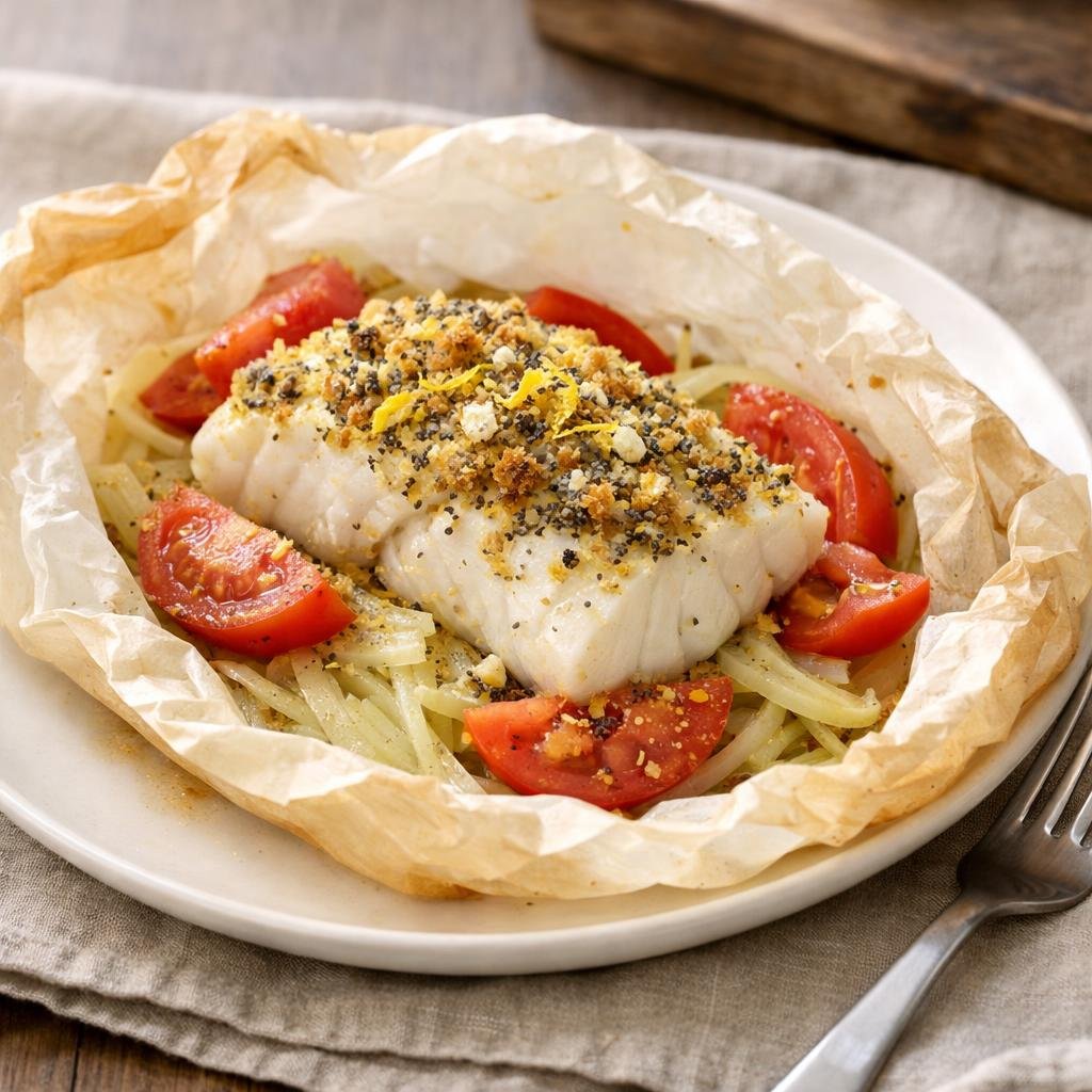 Papillotes de cabillaud