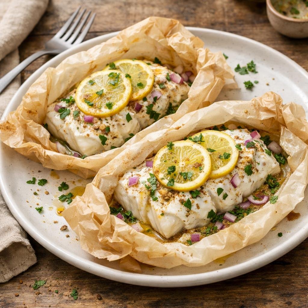Papillotes de cabillaud