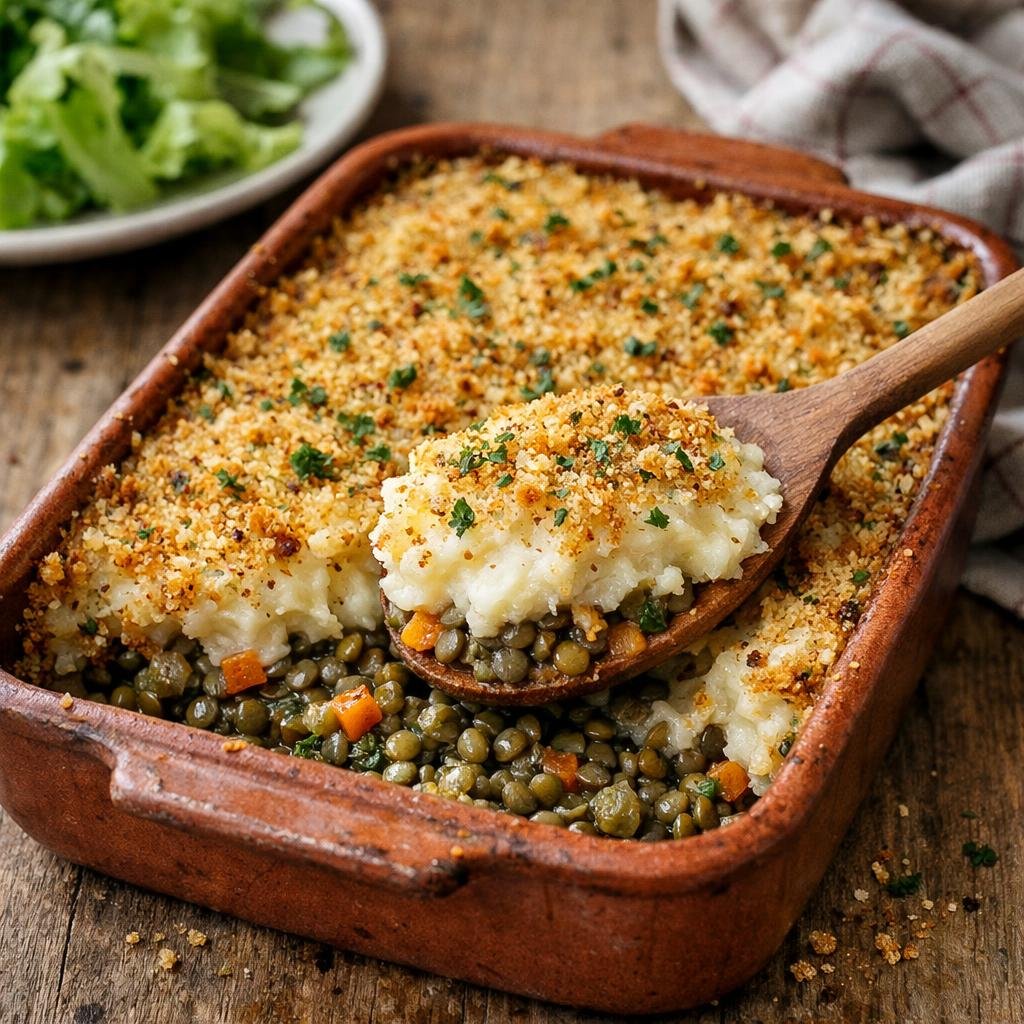 Parmentier lentilles céleri