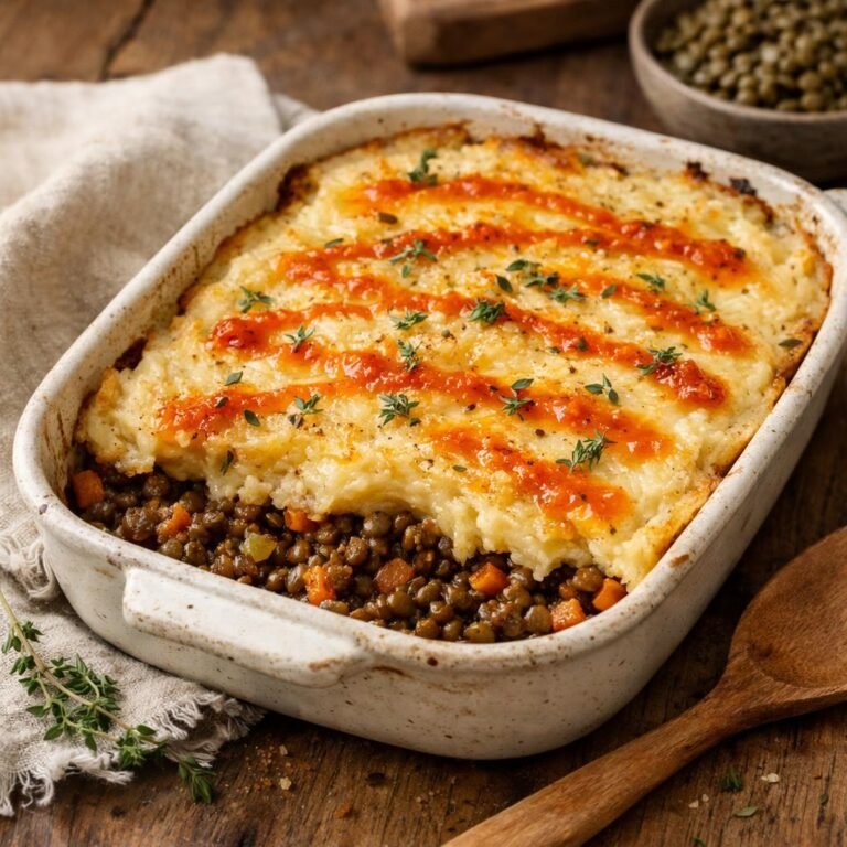 Parmentier lentilles végétalien