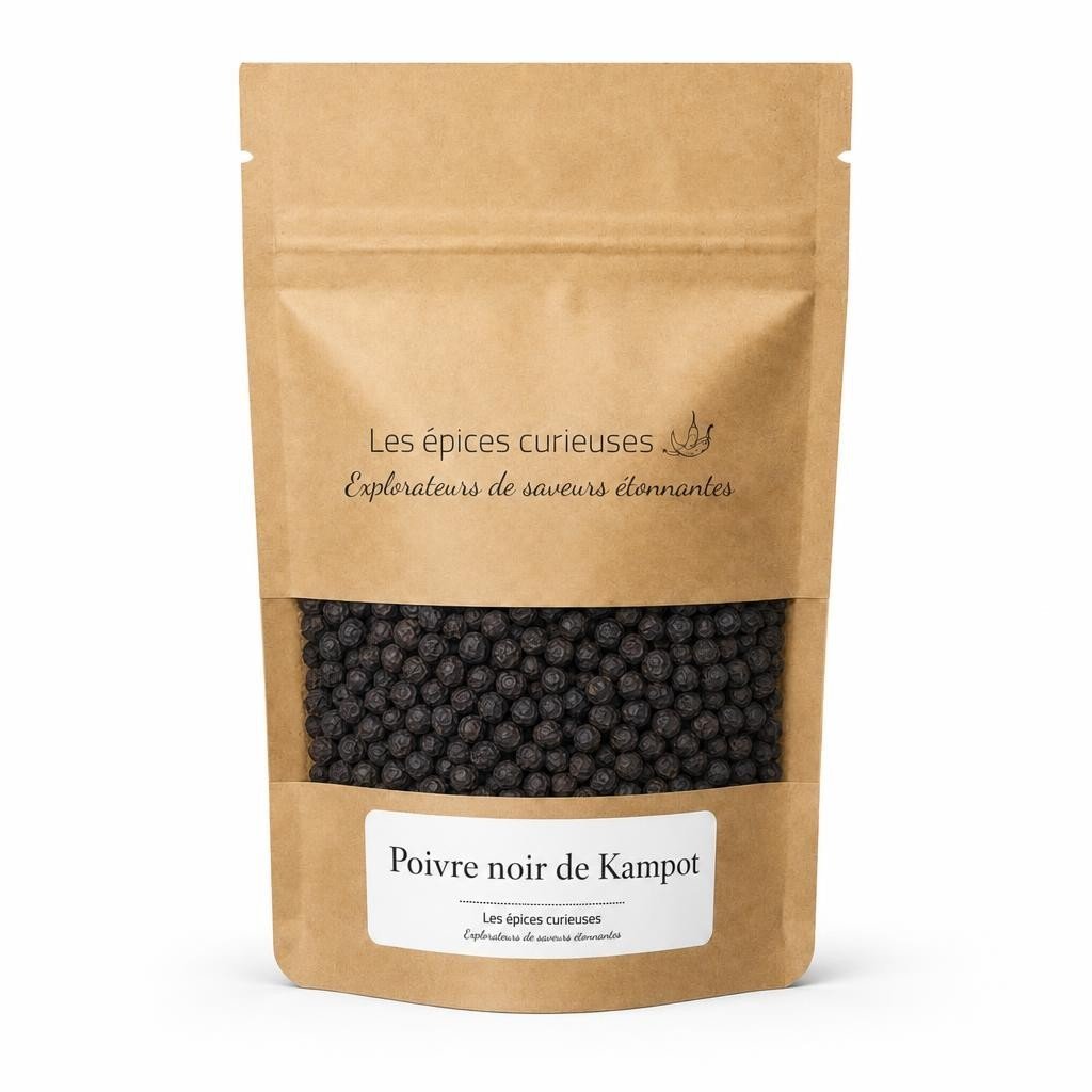 Poivre noir de Kampot - Packaging - Les Épices Curieuses