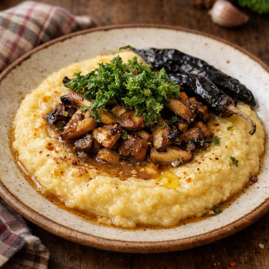 Polenta au Pasilla
