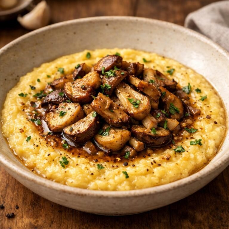 Polenta crémeuse aux cèpes