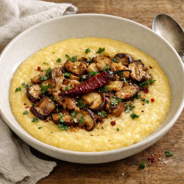 Polenta crémeuse aux cèpes