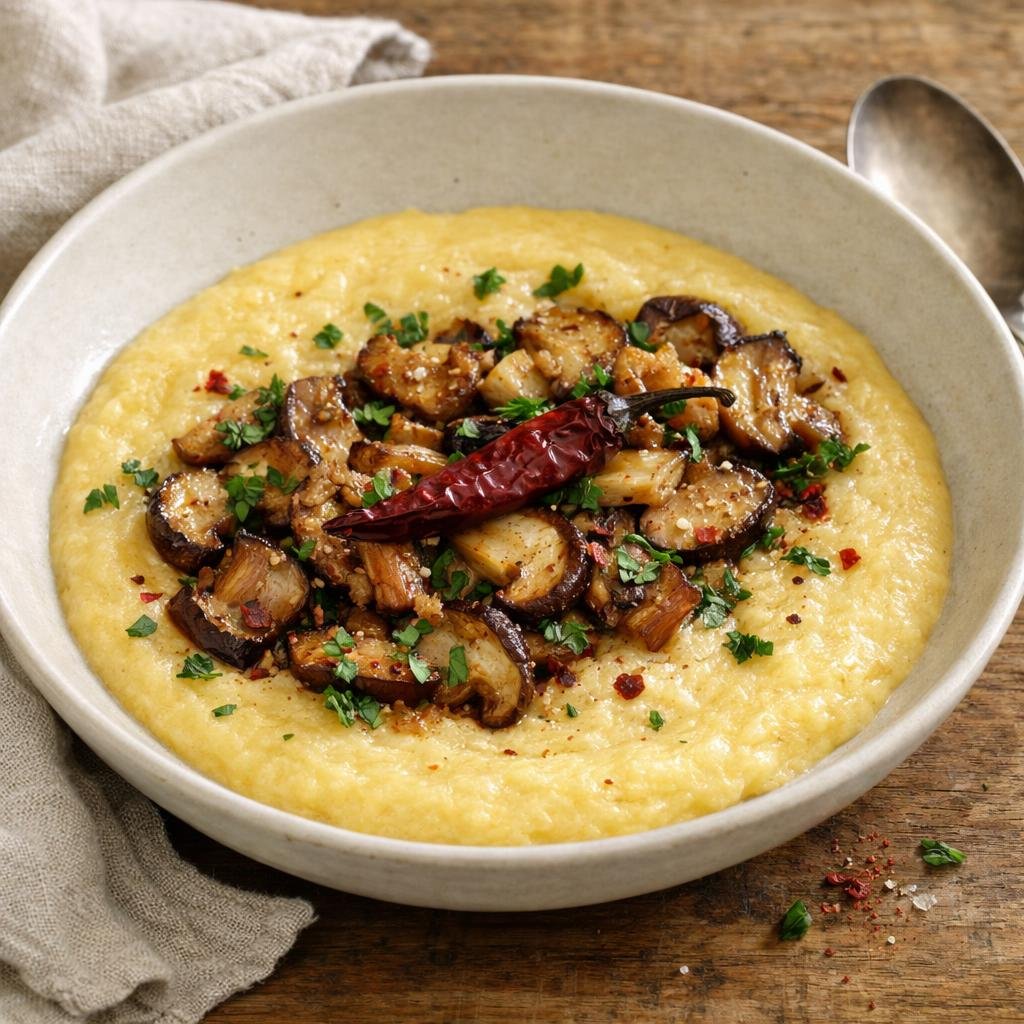 Polenta crémeuse aux cèpes