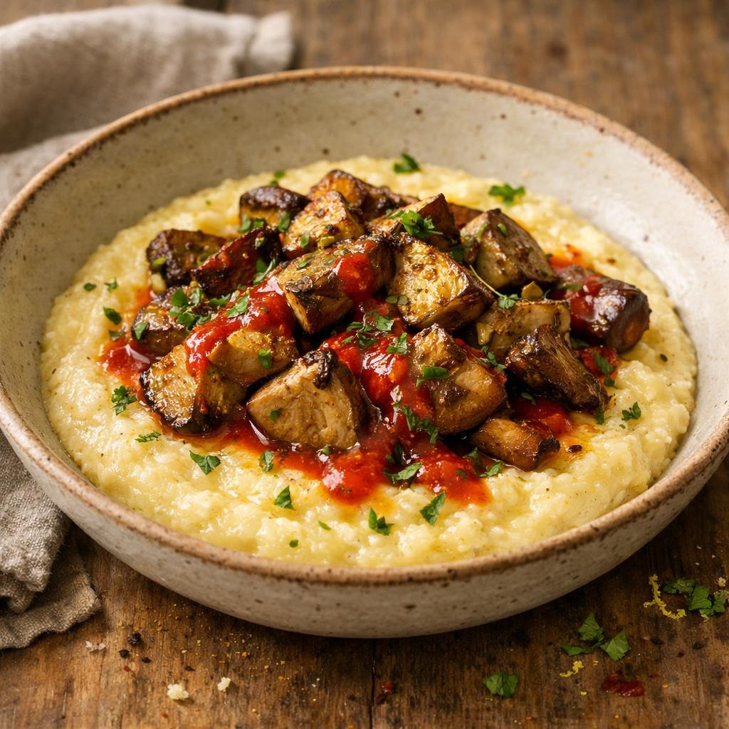polenta crémeuse cèpes