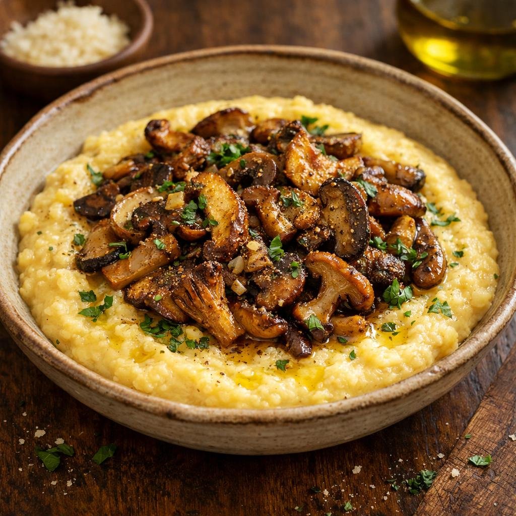 Polenta aux champignons