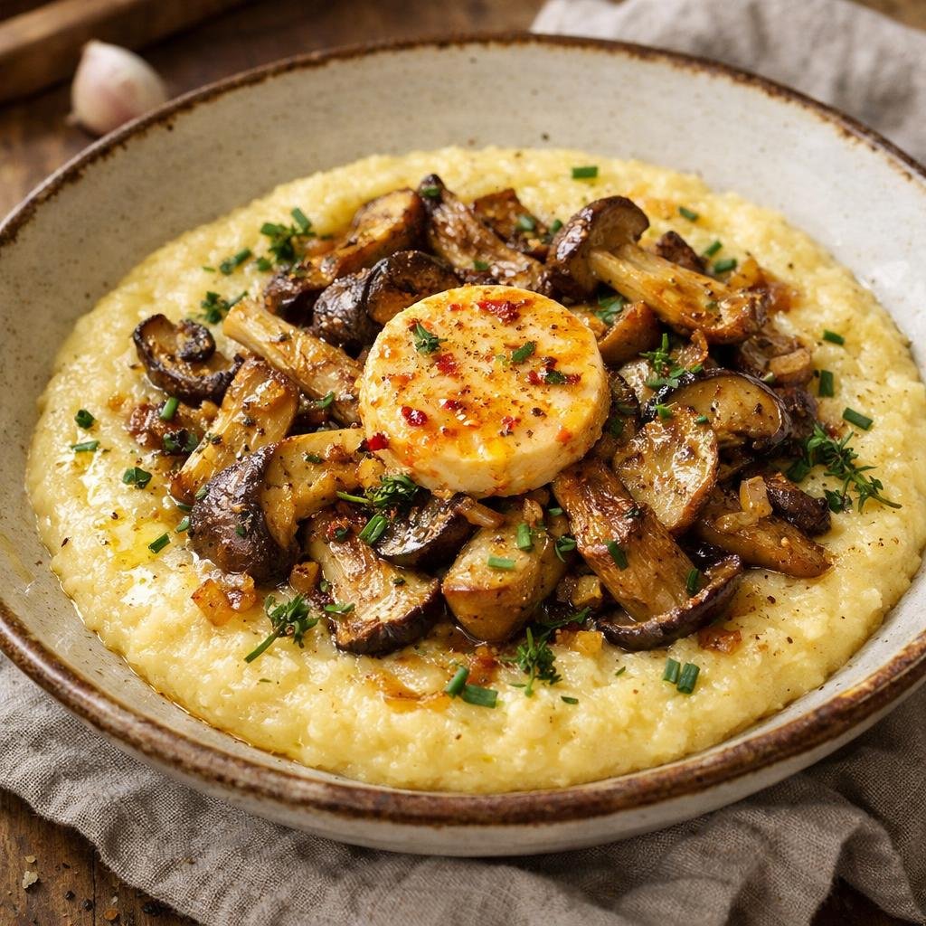 polenta cèpes piment basque