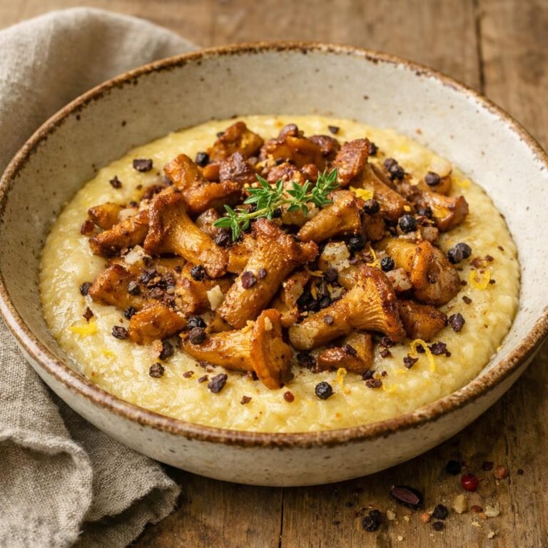 Polenta crémeuse girolles