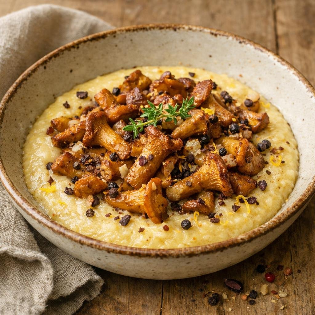 Polenta crémeuse girolles