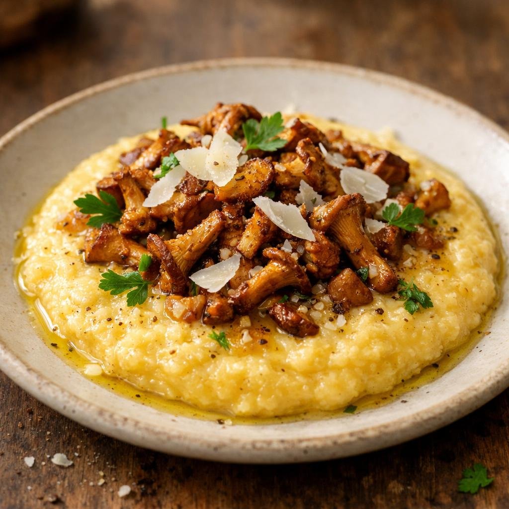 Polenta crémeuse girolles