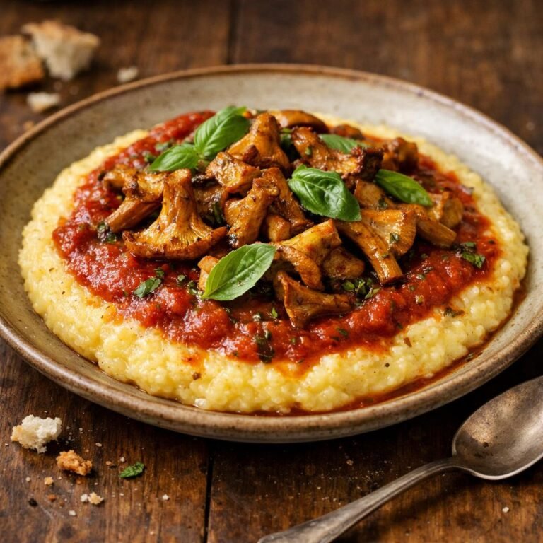 Polenta crémeuse girolles