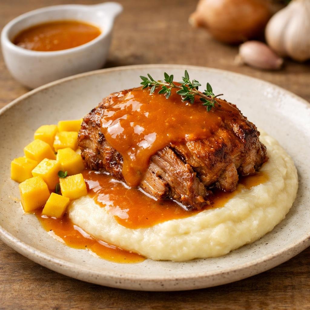 porc confit au thé