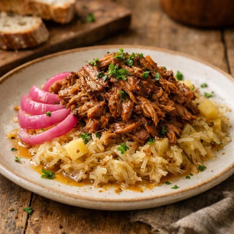 Porc effiloché au Kefta