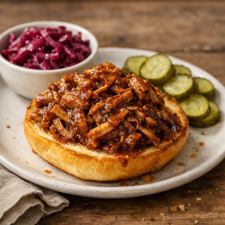 Porc effiloché pain d'épices