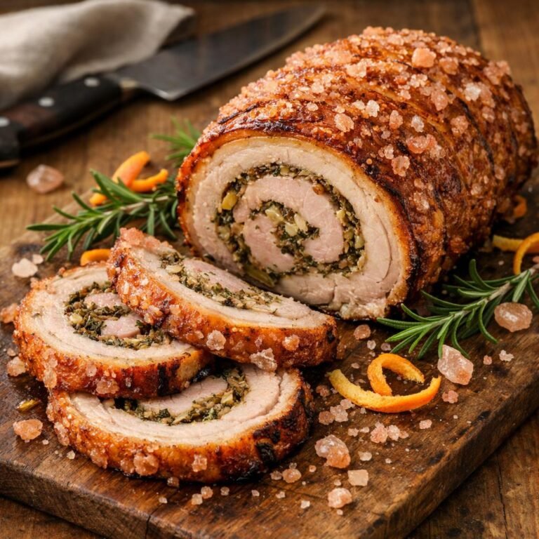 Porchetta rôti aux herbes