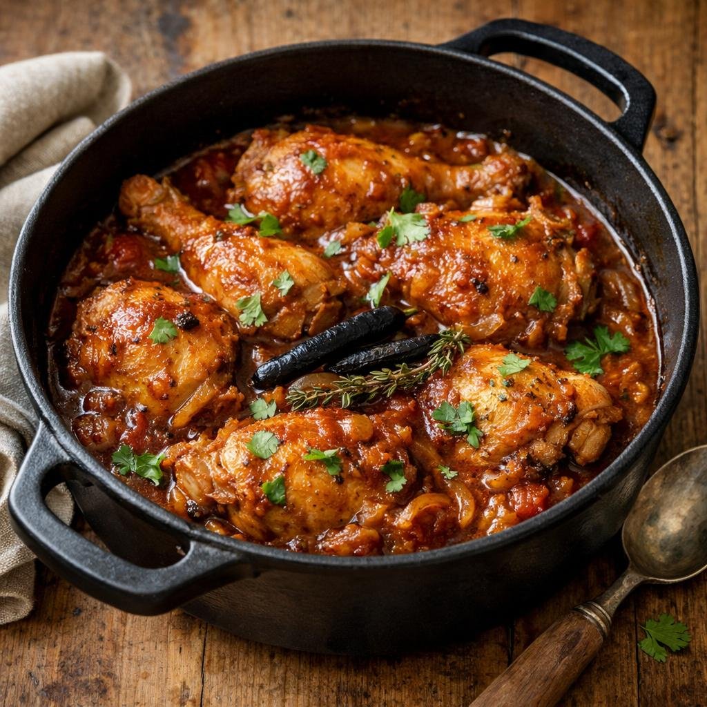 Poulet mijoté aux Baies