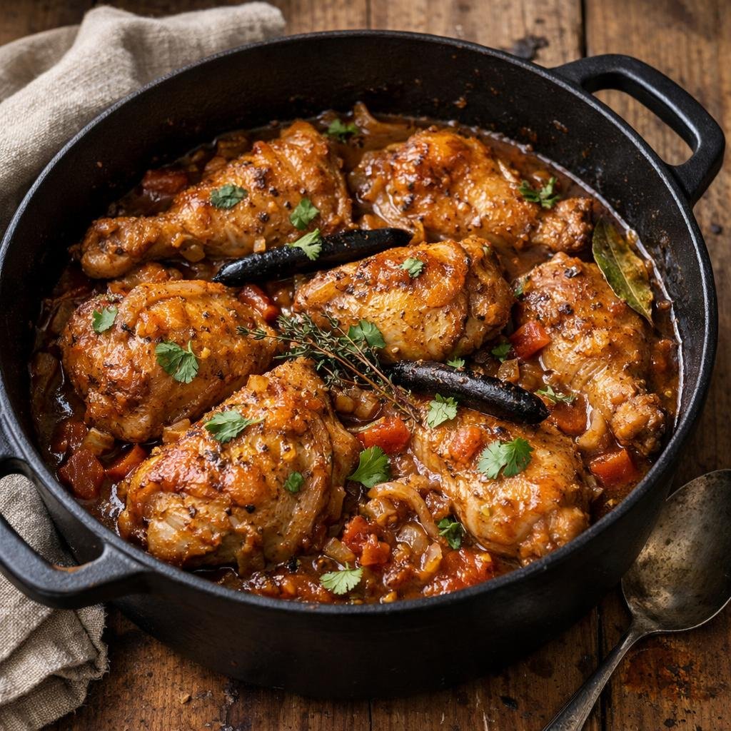 Poulet mijoté aux Baies