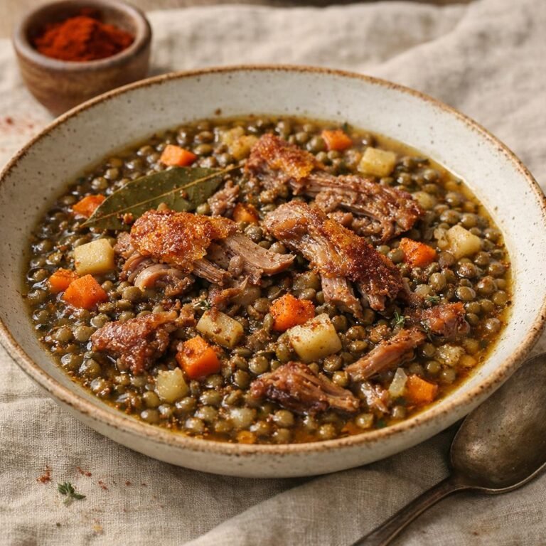ragoût lentilles confit