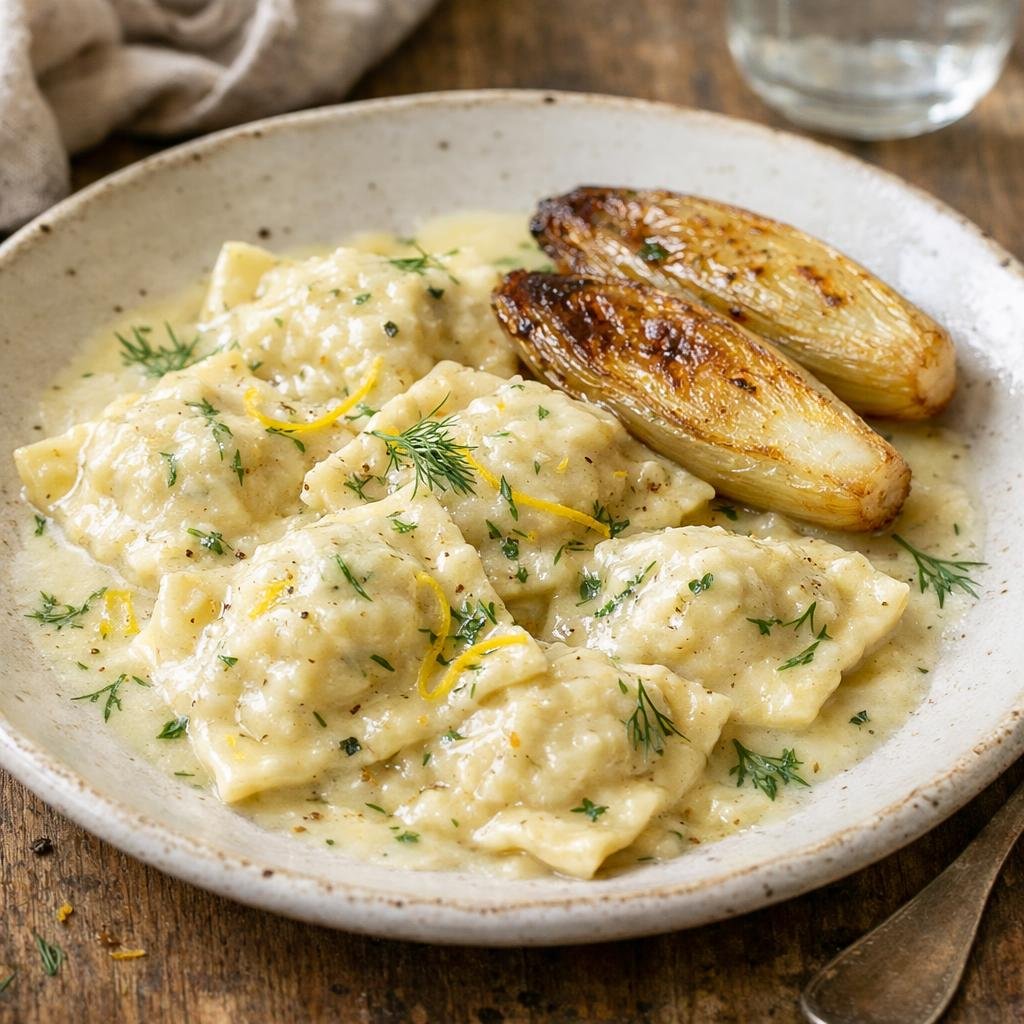 Ravioles ricotta aneth