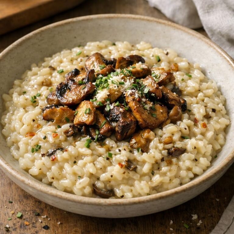 risotto champignons bruschetta