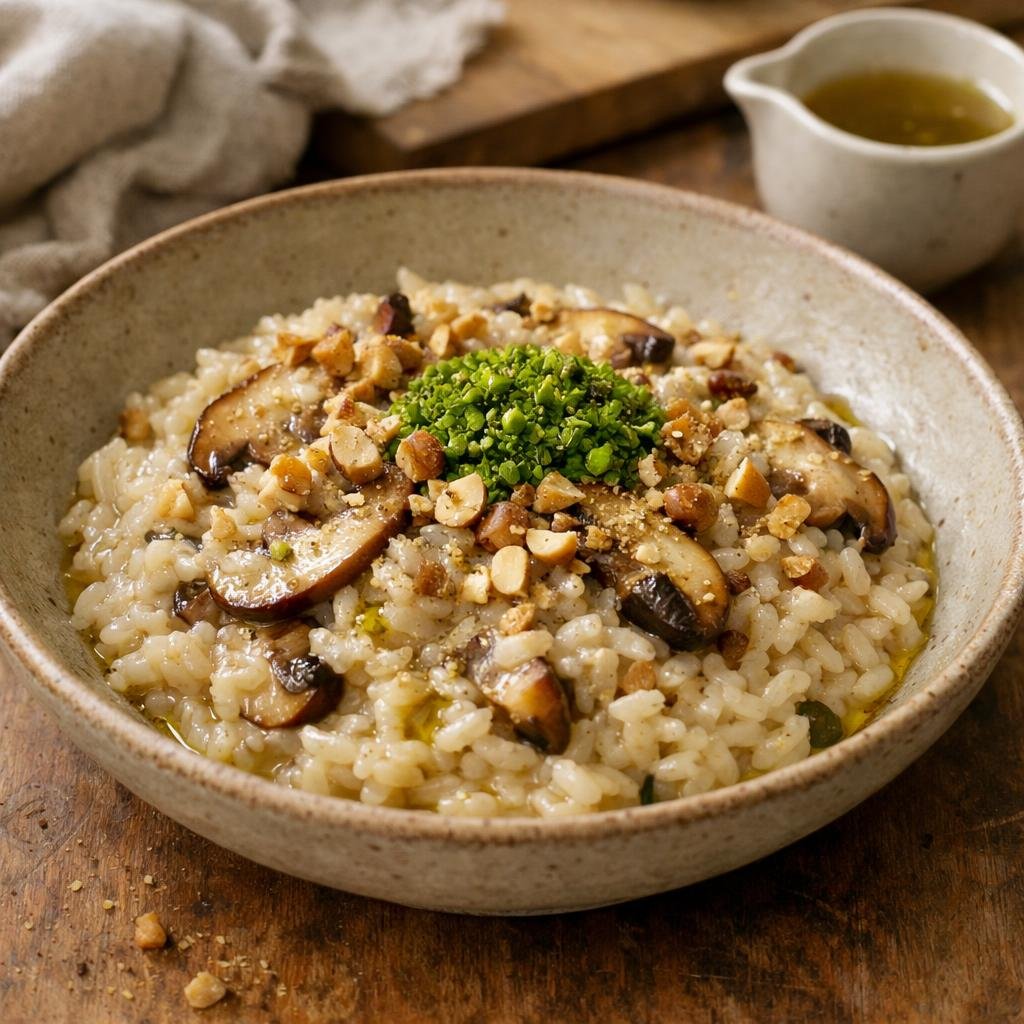 Risotto cèpes noisettes