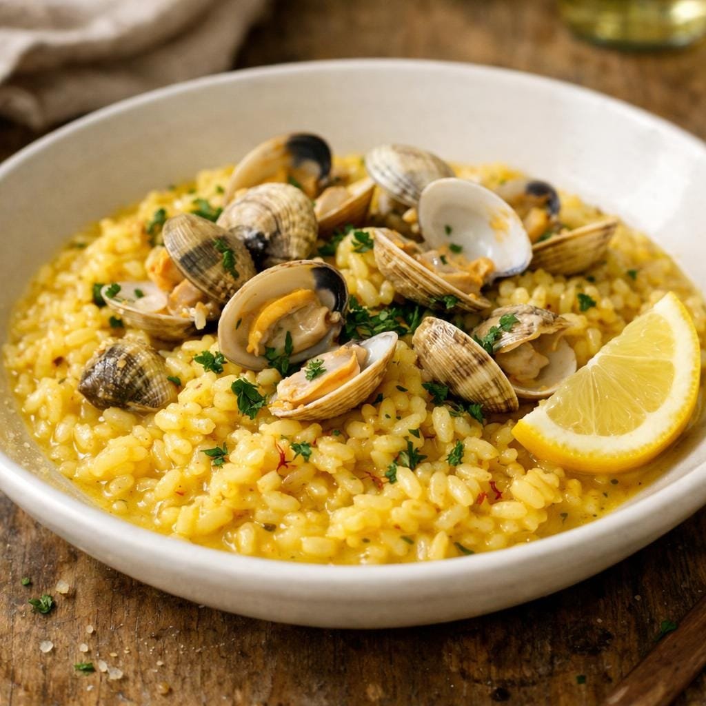 Risotto coques safran