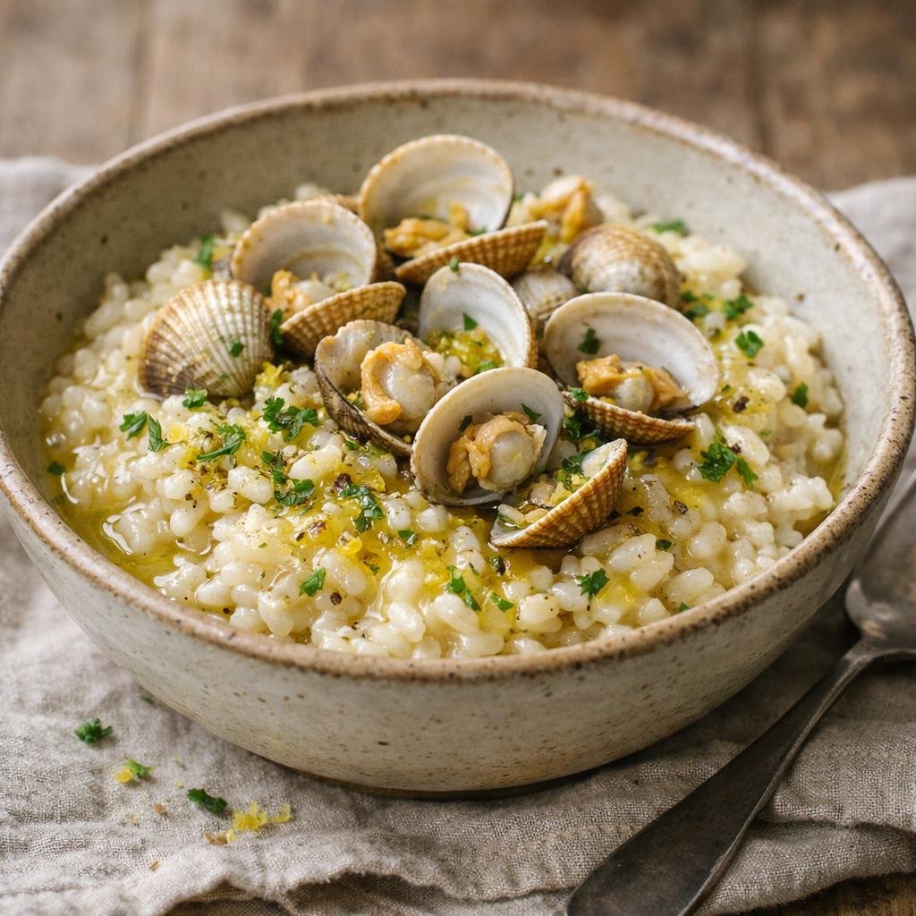 risotto aux coques