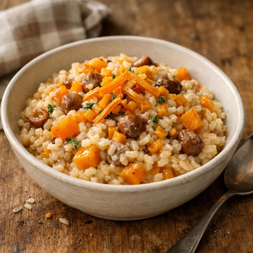 Risotto butternut marrons