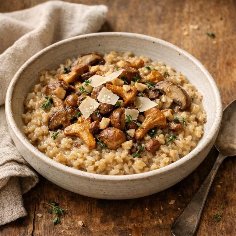Risotto d'avoine aux champignons