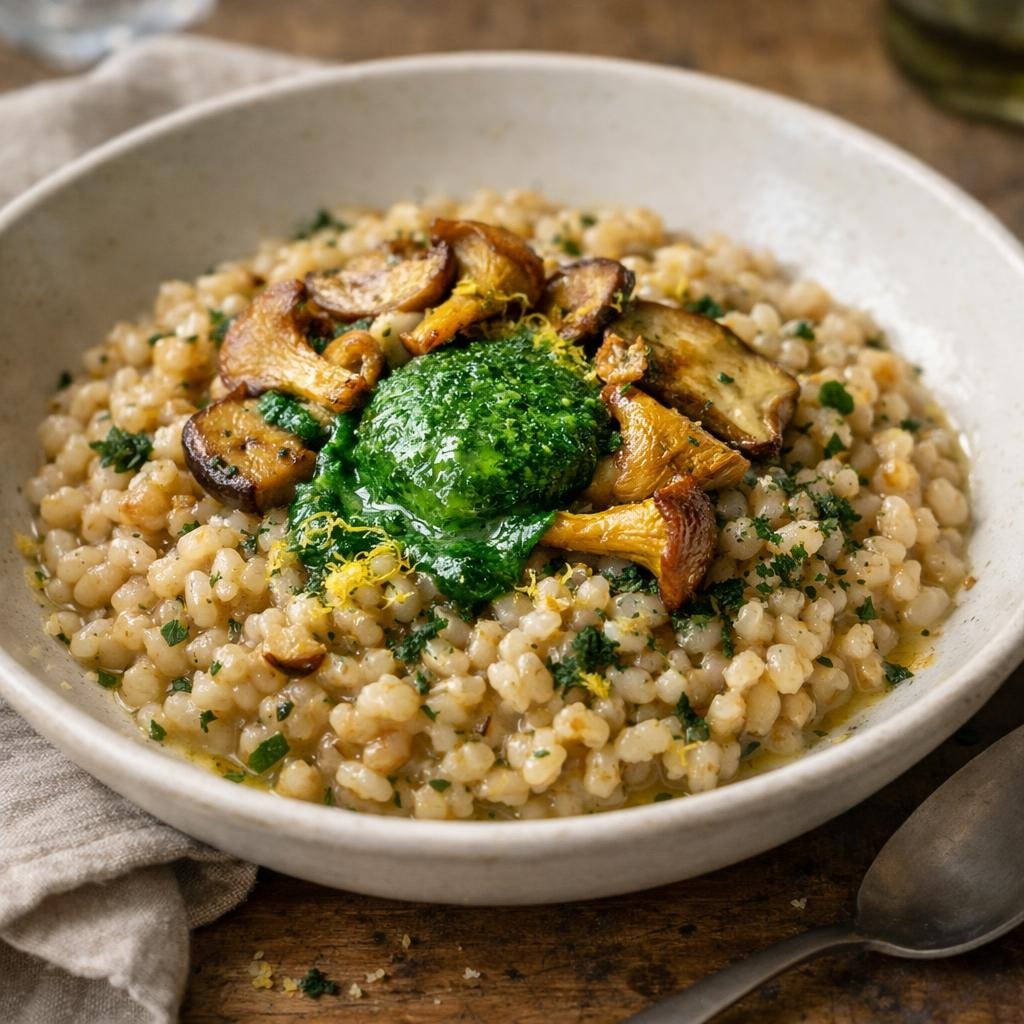 Risotto d'épeautre spiruline